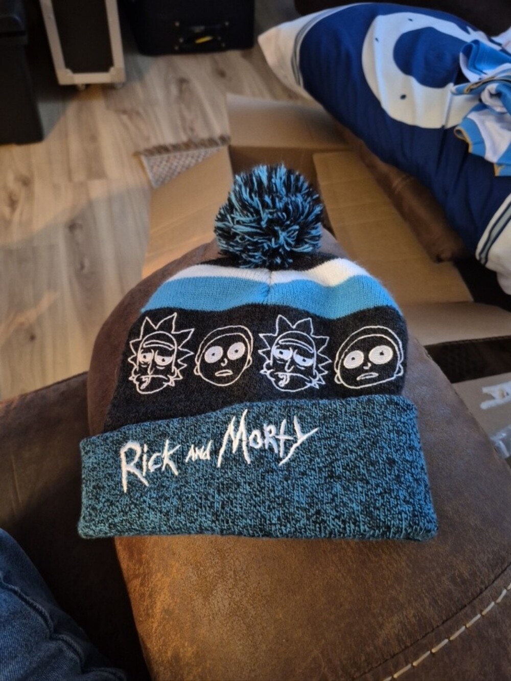 Rick and morty beanie With Pom